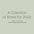 A collection of Notes for 2022