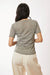 Mesh Lace Stretch Short Sleeve Blouse in Olive Khaki