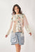 Lace Floral Mix Fabric Long Sleeves