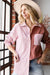 Striped Contrast Button Down in Pink & Mauve
