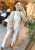 Contrast Mesh Cotton Lace Longline Kimono