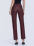 Hight Rise Slim Straight Denim in Wine