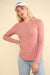 Soft brushed solid knit casual top