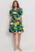 Floral Print Puff Sleeve Ruffle Dress