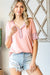 Floral Meadows Contrast Button Up Top