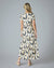 Merci Maxi Dress in Perfect Petals Black & Tan