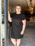 Ruffle Sleeve Tunic Dress in Black