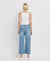 High Rise Utility Wide Jean in Medium Wash