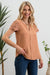 Eyelet Lace Sleeve Blouse in Light Sienna