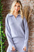 Relaxed Knit Top in Pale Blue Lavender