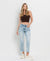 Tummy Control High Rise Straight Jeans in Light Wash by Lovervet