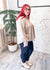 Dots Ruffle Blouse in Champagne