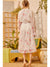 Meadows Above Swiss Dot Floral Dress in Ivory