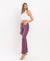 Mid Rise Raw Hem Bootcut in Sangria