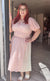 Smocked Waist Mixed Media Dress
