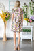 Always Be There Floral Ruffle Mock Neck Dress