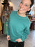 French Terry Pullover in Teal