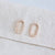 CZ Oval Stud Earring