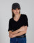 Your Favorite Short Sleeve V-Neck Basic Tee in Black