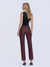 Hight Rise Slim Straight Denim in Wine