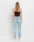 Tummy Control High Rise Straight Jeans in Light Wash by Lovervet