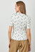 Ribbed Knit Floral Top in Cream and Blue