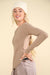 Soft brushed solid knit casual top