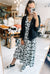 Tara Floral Dress in Black & White