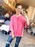 Ribbed Drop Shoulder Boat-Neck Top