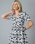 Tara Floral Dress in Black & White