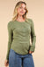 Soft brushed solid knit casual top