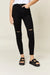 High Rise Control Top Release Hem Skinny in Black