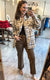 High Rise Tabbed Slim Wide Denim in Coffee by Flying Monkey