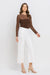 High Rise Wide Leg Denim in Optic White by Vervet