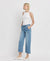 High Rise Utility Wide Jean in Medium Wash