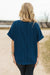 Textured Dolman Sleeve Top in Navy