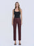 Hight Rise Slim Straight Denim in Wine