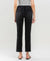 High Rise Distressed Straight Jeans in Washed Black