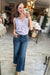 Sleeveless Waffle Top With Button Top in Lilac Mist