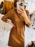 Waffle Knit Dress in Tan