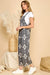 Womens casual overall jumpsuit in Grey & White