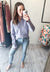 Relaxed Knit Top in Pale Blue Lavender