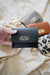 Black Itzy Mini Wallet™ Card Holder & Key Chain Charm