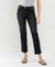 High Rise Distressed Straight Jeans in Washed Black