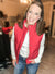 Sleeveless Quilted Vest in Red