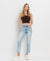 Tummy Control High Rise Straight Jeans in Light Wash by Lovervet