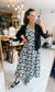 Tara Floral Dress in Black & White