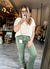 Mid Rise Ankel Bootcut Jean in Olive by Lovervet