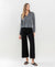 Jet Black High Rise Raw Hem Crop Wide Leg Denim by Lovervet