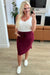 Tulip Hem Skirt W/ Pockets in Navy